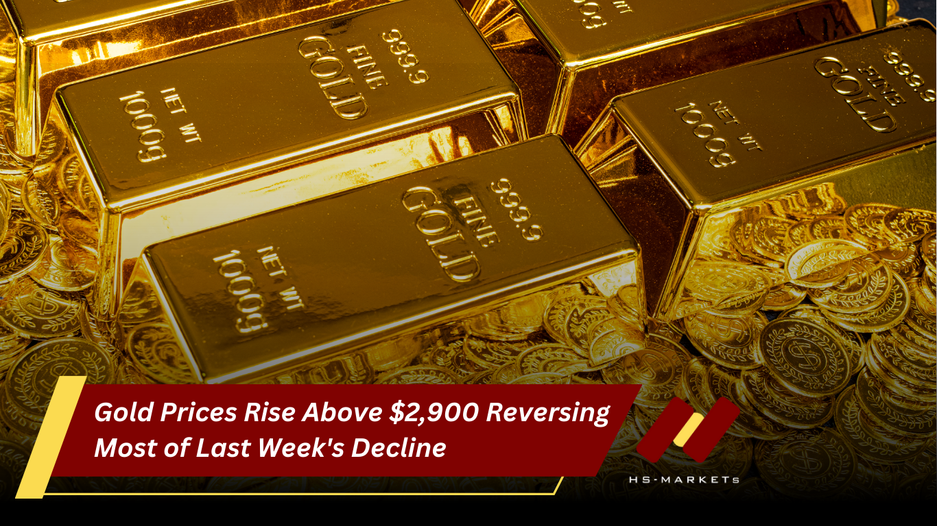 Gold Prices Rise Above $2,900 Reversing Most of Last Week's Decline