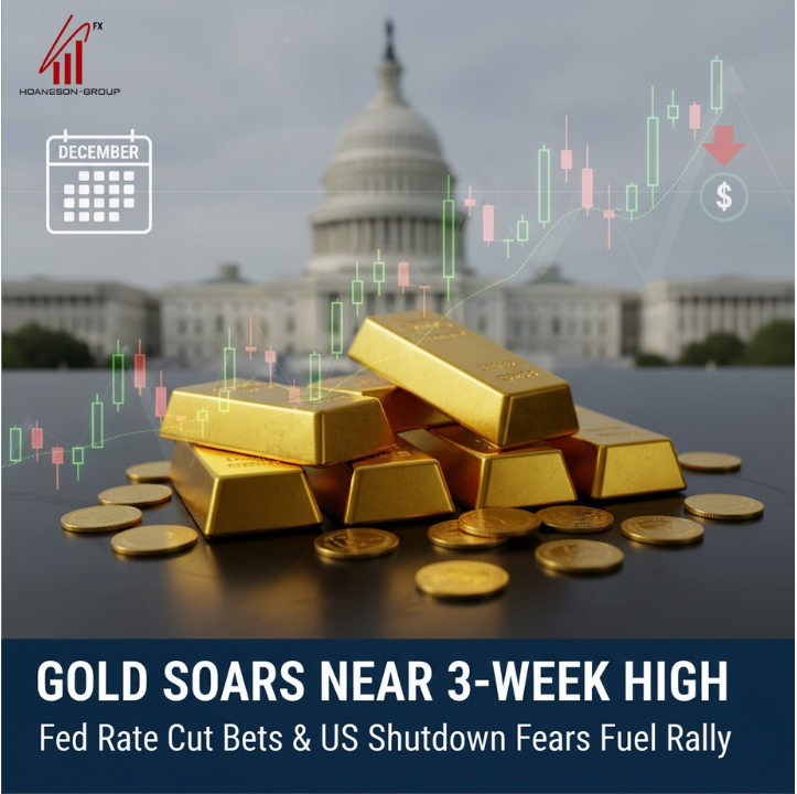Gold Holds Strong Near Three-Week High on Fed Rate Cut Hopes